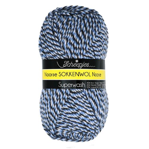 Scheepjeswol Scheepjes Noorse Sokkenwol Markoma 6846 Blauw Beige Zwart