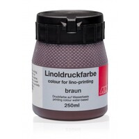 Linodrukverf 250 ml Bruin