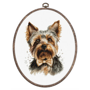 Luca S Luca S Borduurpakket The Yorkshire Terrier met ovale lijst 12 x 17 cm SBC288 Luca S Luca S Borduurpakket The Yorkshire Terrier met ovale lijst 12 x 17 cm SBC288
