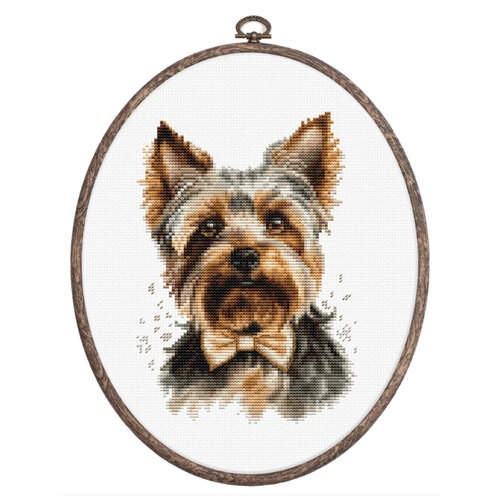 Luca S Luca S Borduurpakket The Yorkshire Terrier met ovale lijst 12 x 17 cm SBC288