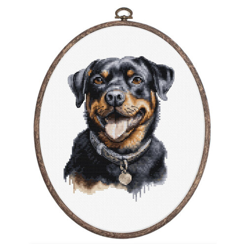 Luca S Luca S Borduurpakket Rottweiler 13 x 17 cm met Ring SBC229