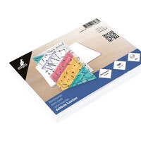 Dubbele kaarten Kangaro 105 x 150 mm 300 grams wit 25 stuks