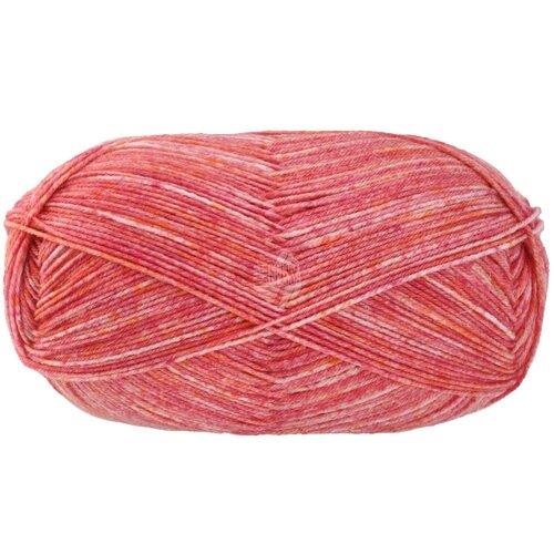 Lana Grossa Lana Grossa Meilenweit Socktober 100 gram nr 4340 Roze Rood Oranje