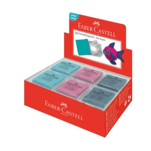 Faber Castell Kneedgum Faber Castell gekleurd 1 stuks