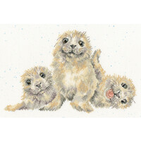 Bothy Threads Borduurpakket Zeehonden Pups 30 x 20 cm