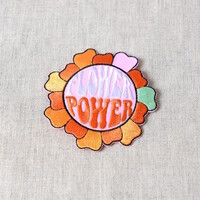 Applicatie Kleding Flower Power ca. Ø 7 cm