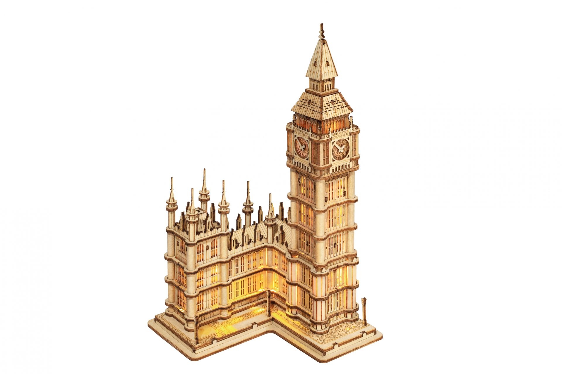 ROBOTIME Parijse kathedraal 3D houten puzzel, doe-het-zelf modelleerset voor volwassenen, speelgoedbouwset, ideaal kerst- en verjaardagscadeau
