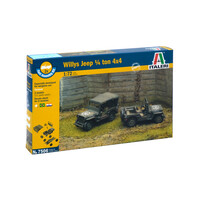 Italeri Willy's Jeep 1/4 TON 4  x 4  Snelle Montage