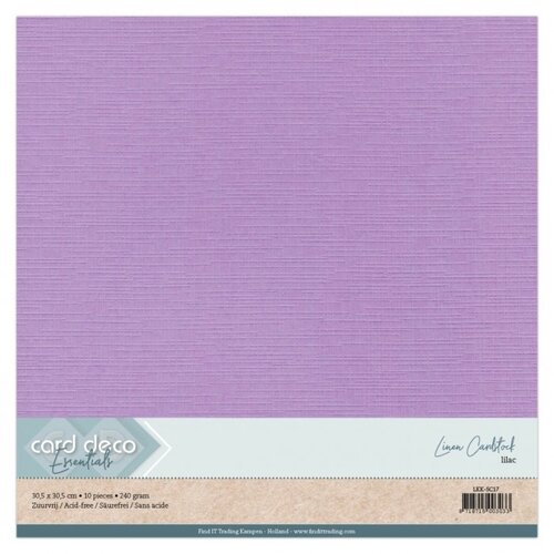 Card Deco Card Deco Linnenkarton 30.5 x 30.5 cm 10 vel Lila