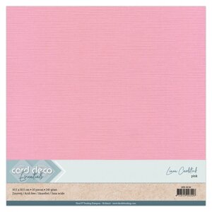 Card Deco Card Deco Linnenkarton 30.5 x 30.5 cm 10 vel Roze