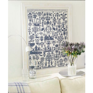 Permin Permin Merklap Anno 1830 Sampler blue 39-9440 50 x 72 cm