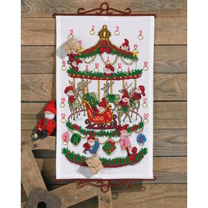 Permin Permin Borduurpakket Adventskalender Carousel 34-9220