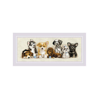 Riolis Borduurpakket Puppies 40 x15 cm SR2221