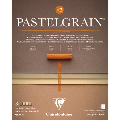 Clairefontaine Clairefontaine Pastelgrain nr 2 12 vel 360 grams Bruintinten