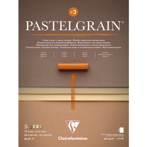 Clairefontaine Clairefontaine Pastelgrain nr 2 12 vel 360 grams Bruintinten