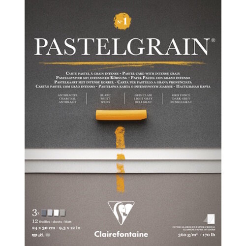 Clairefontaine Clairefontaine Pastelgrain nr 1 12 vel 360 grams Grijstinten