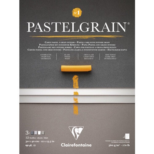 Clairefontaine Clairefontaine Pastelgrain nr 1 12 vel 360 grams Grijstinten