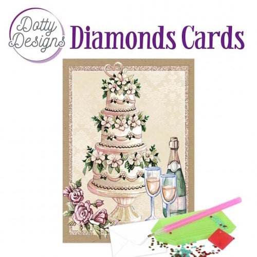 Dotty Designs   Diamond Painting Kaart Wedding Cake