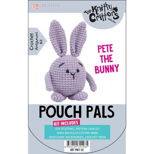 Haakpakket Knitty Critters Pouch Pals Pete The Bunny