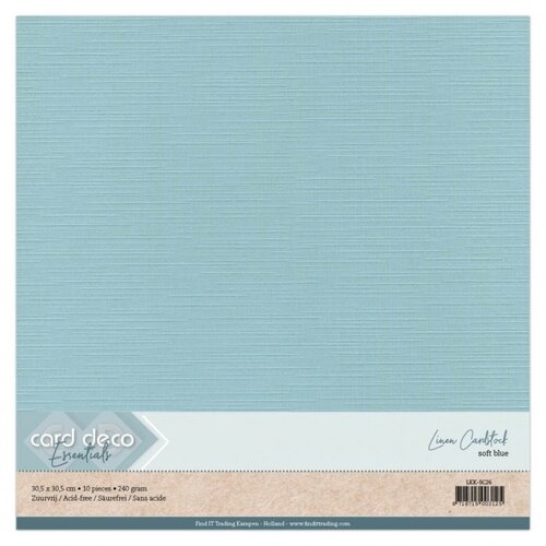 Card Deco Linnenkarton Cardstock Zachtblauw 30.5 x 30.5 cm