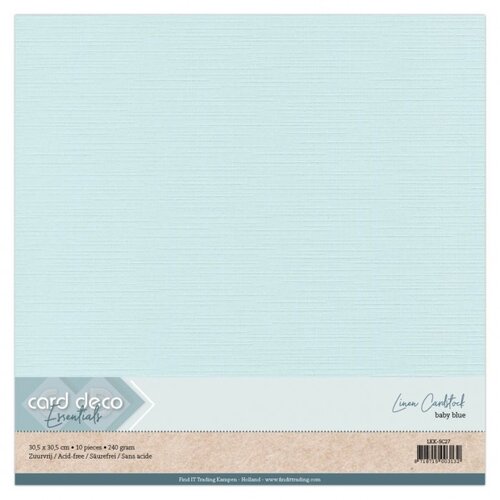 Card Deco Linnenkarton Cardstock Babyblauw 30.5 x 30.5 cm