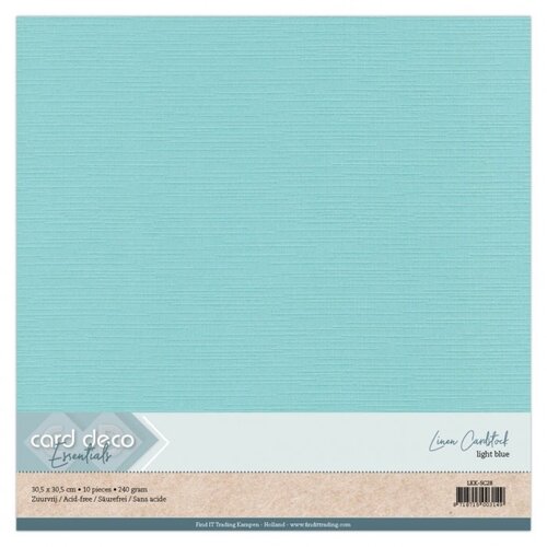 Card Deco Linnenkarton Cardstock Lichtblauw 30.5 x 30.5 cm