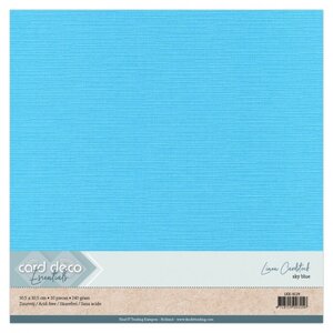 Card Deco Linnenkarton Cardstock Hemelsblauw 30.5 x 30.5 cm