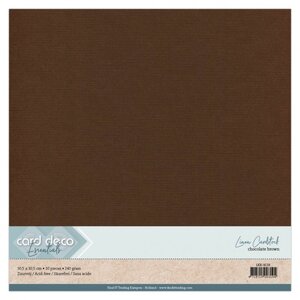 Card Deco Linnenkarton Cardstock Chocoladebruin 30.5 x 30.5 cm