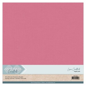 Card Deco Linnenkarton Cardstock Hardroze 30.5 x 30.5 cm