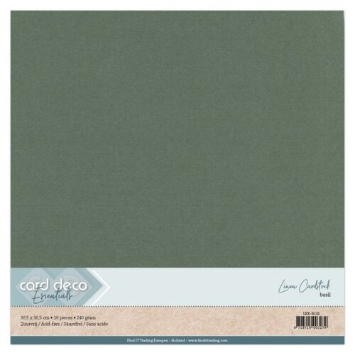 Card Deco Linnenkarton Cardstock Basilicum 30.5 x 30.5 cm