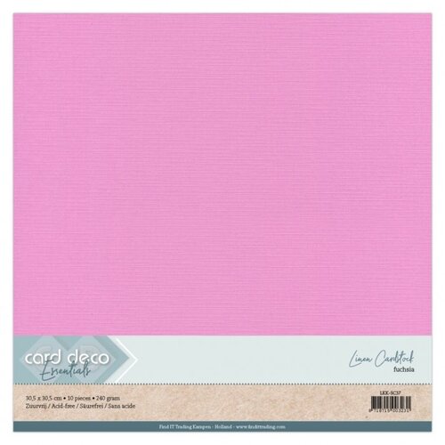 Card Deco Linnenkarton Cardstock Fuchsiapaars 30.5 x 30.5 cm