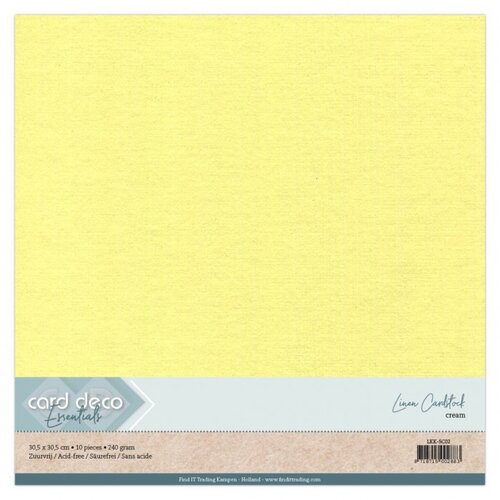 Card Deco Linnenkarton Cardstock Crème 30.5 x 30.5 cm