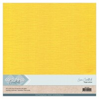Linnenkarton Cardstock Kanariegeel 30.5 x 30.5 cm