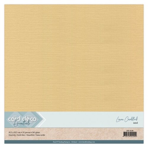 Card Deco Linnenkarton Cardstock Zand 30.5 x 30.5 cm