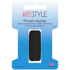 Restyle ReStyle Rimpel Elastiek Zwart 30 meter