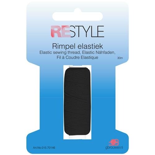 Restyle ReStyle Rimpel Elastiek Zwart 30 meter