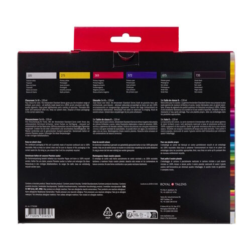 Amsterdam Amsterdam Standard Acrylverf Educatie Set 6 x 120 ml