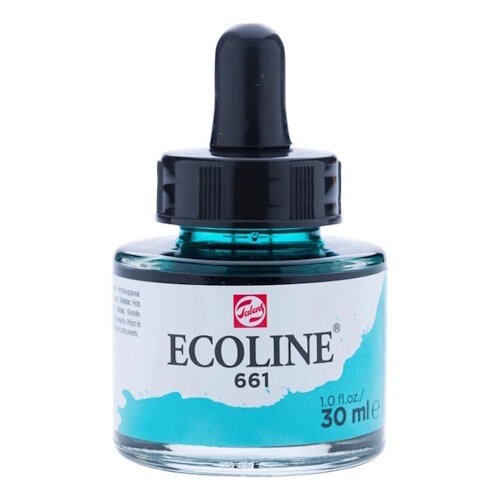 Ecoline Ecoline Vloeibare Waterverf Flacon 30 ml Turkooisgroen 661