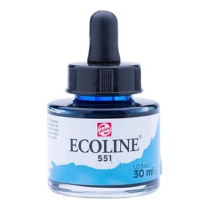 Ecoline Ecoline Vloeibare Waterverf Flacon 30 ml Hemelsblauw Licht 551