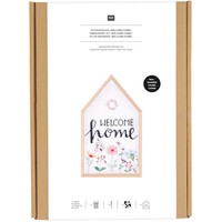 Borduurpakket Welcome Home ca. 16 x  27 cm