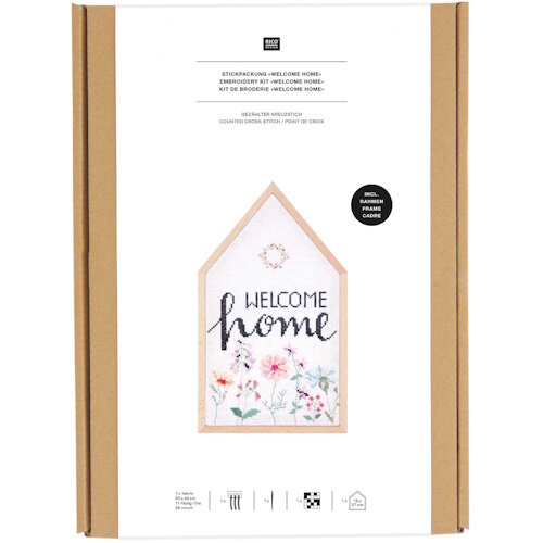 Rico Design Borduurpakket Welcome Home ca. 16 x  27 cm