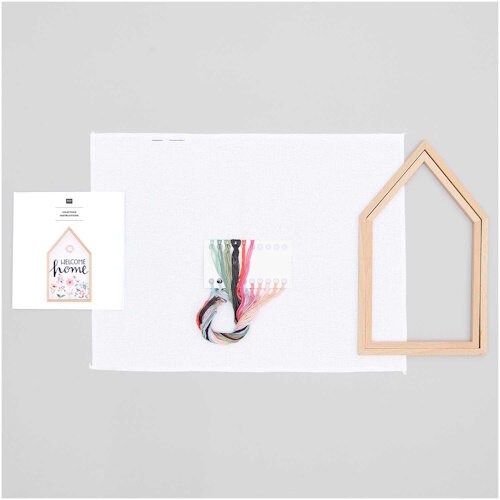 Rico Design Borduurpakket Welcome Home ca. 16 x  27 cm