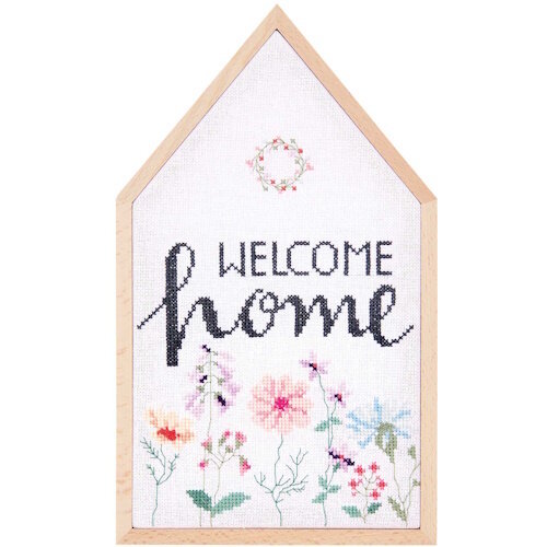 Rico Design Borduurpakket Welcome Home ca. 16 x  27 cm