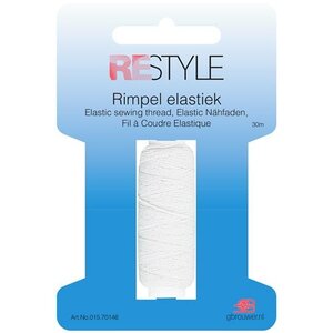 Restyle ReStyle Rimpel Elastiek Wit 30 meter