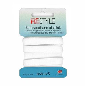 Restyle ReStyle Schouderband Elastiek Wit 10 mm 2 meter