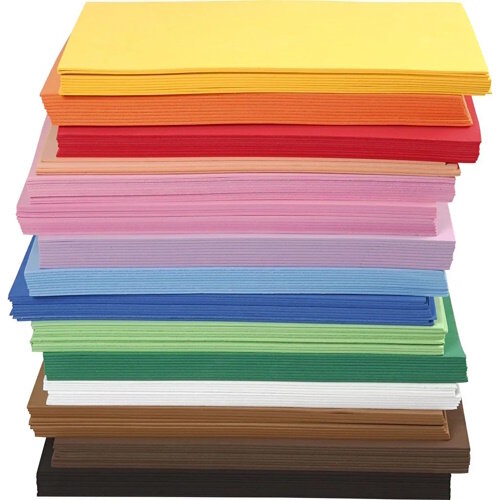 Creotime Foamplaten 10 stuks 20 x 31 x 0.2 cm 10 kleuren - Copy