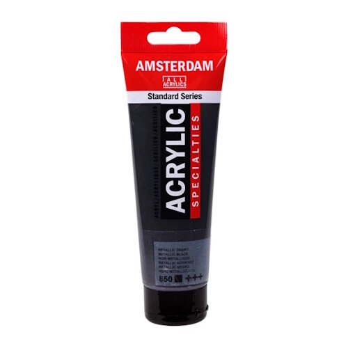 Amsterdam Amsterdam acrylverf 120 ml Metallic Zwart 850