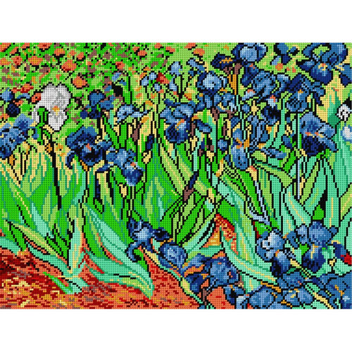 Orchidea Voorbedrukt Stramien Irissen van van Gogh 36 x48 cm zonder garen
