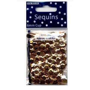 Hobby & Crafting Fun Pailletten Goud Cup 6 mm 12 gram