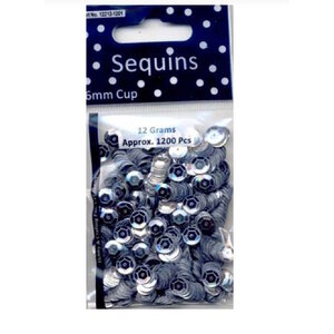 Hobby & Crafting Fun Pailletten Zilver Cup 6 mm 12 gram